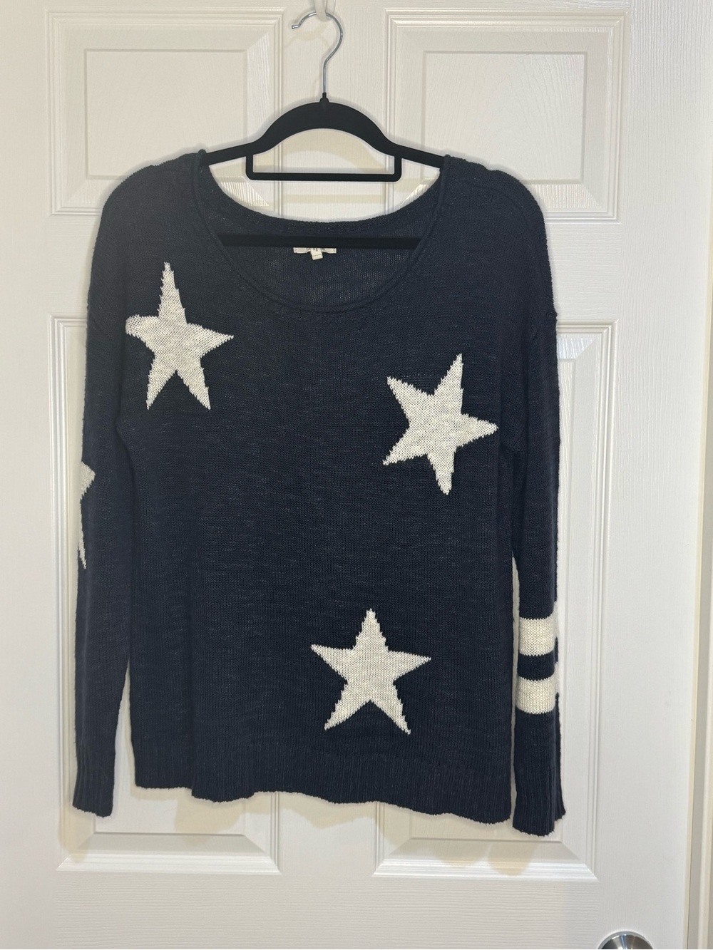 Maurices Navy Knit Sweater with White Star Accents